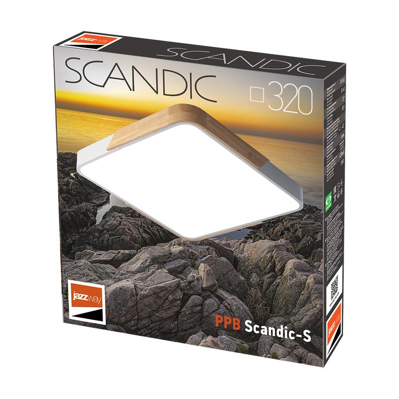 Светильник светодиодный декоративный PPB Scandic-S 36Вт 4000К IP20 настенно-потолочный бытовой WH/W 5037311 - Jazzway