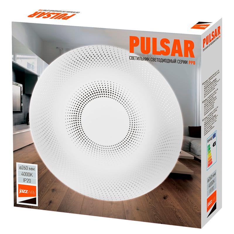 Светильник светодиодный декоративный PPB Pulsar 24Вт 4000К IP20 d260х55 настенно-потолочный бытовой 5024724 - Jazzway