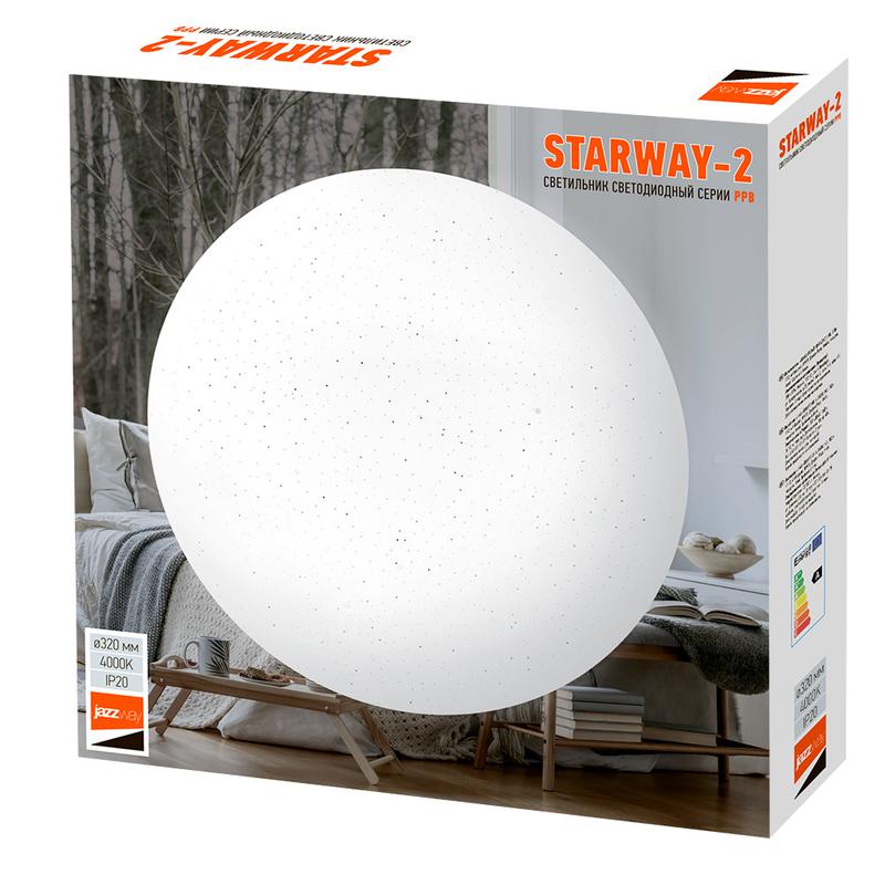 Светильник светодиодный декоративный PPB Starway-2 32Вт 4000К IP20 d320х60 настенно-потолочный бытовой 5025493 - Jazzway