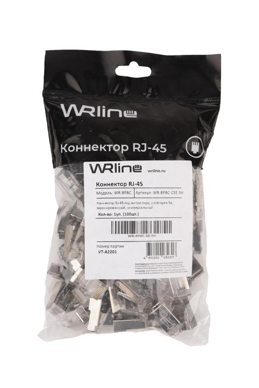 Коннектор RJ45 под витую пару кат.5E экранир. WR-8P8C-5E-SH универс. 505229 - WRline