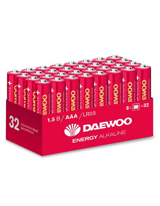 Элемент питания алкалиновый AAA/LR03 1.5В Energy Alkaline 2021 Pack-32 (уп.32шт) 5030084 - DAEWOO