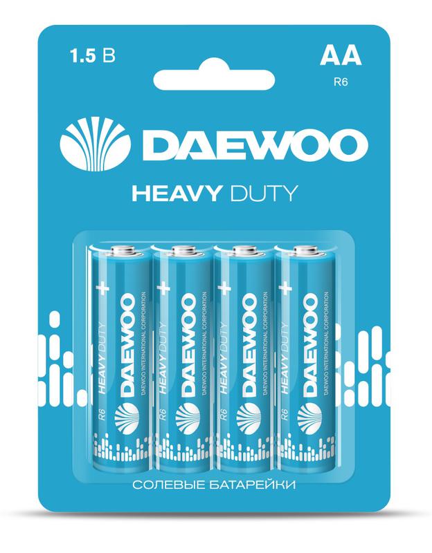 Элемент питания солевой AA/R6 1.5В Heavy Duty 2021 BL-4 (уп.4шт) 5029309 - DAEWOO
