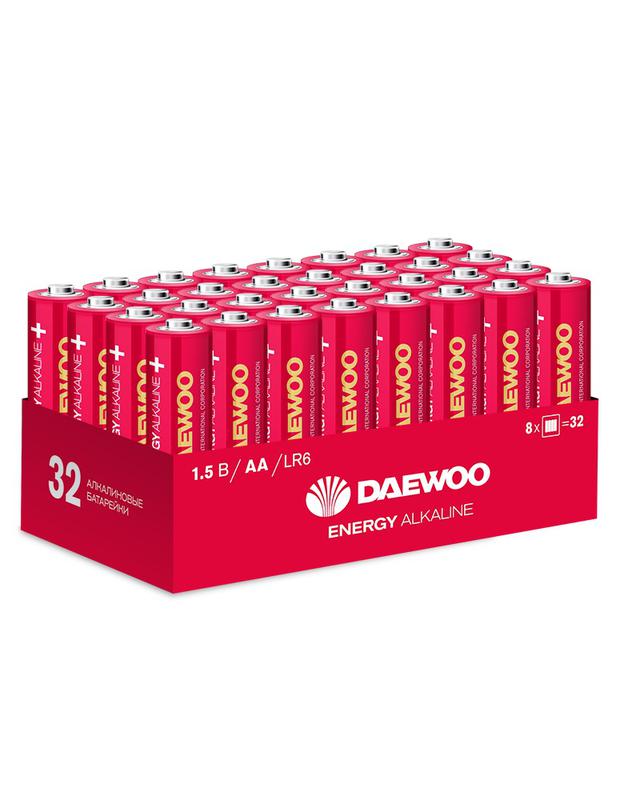Элемент питания алкалиновый AA/LR6 1.5В Energy Alkaline 2021 Pack-32 (уп.32шт) 5030053 - DAEWOO