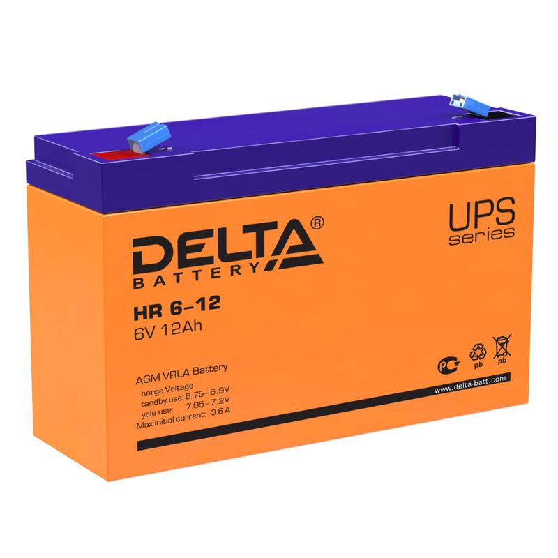 Аккумулятор UPS 6В 12А.ч HR 6-12 - DELTA