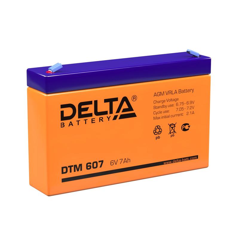 Аккумулятор UPS 6В 7А.ч DTM 607 - DELTA