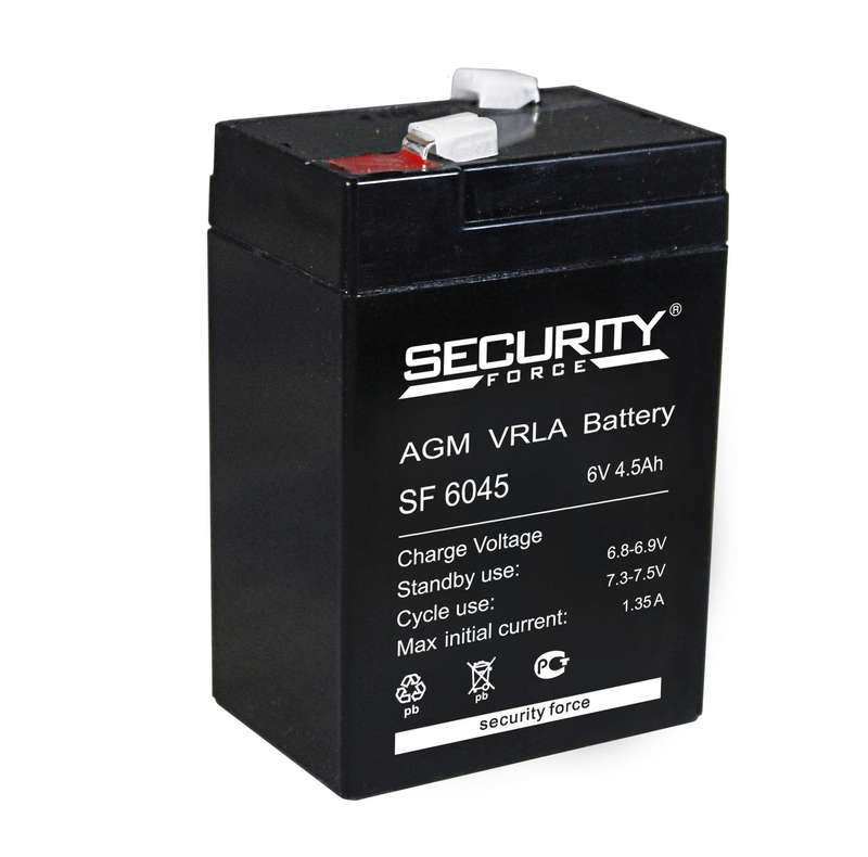 Аккумулятор ОПС 6В 4.5А.ч SF 6045 - Security Force