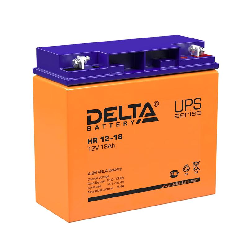Аккумулятор UPS 12В 18А.ч HR 12-18 - DELTA