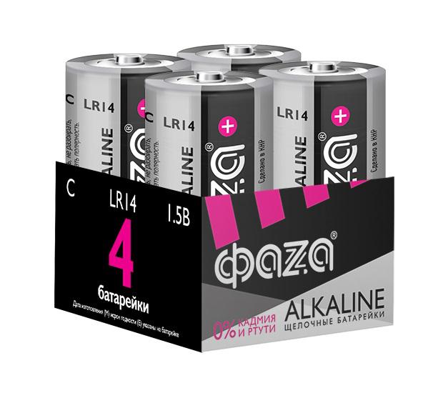 Элемент питания алкалиновый C/LR14 1.5В Alkaline Pack-4 (уп.4шт) 5033160 - ФАZА