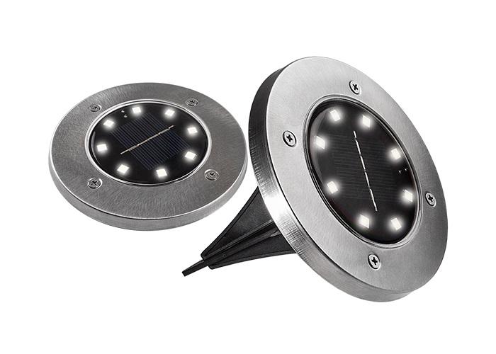 Светильник светодиодный SLR-S12 8SMD грунтовый IP44 корпус нерж. сталь солнечная батарея (уп.2шт) 5040984 - ФАZА