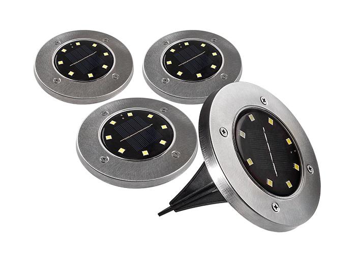 Светильник светодиодный SLR-S14 8SMD грунтовый IP44 корпус нерж. сталь солнечная батарея (уп.4шт) 5041011 - ФАZА