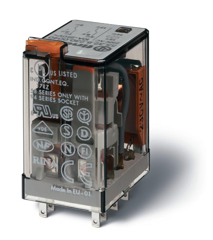 Реле миниатюрное 2CO 10А кат. 230В AC RTI 553282300000 - FINDER