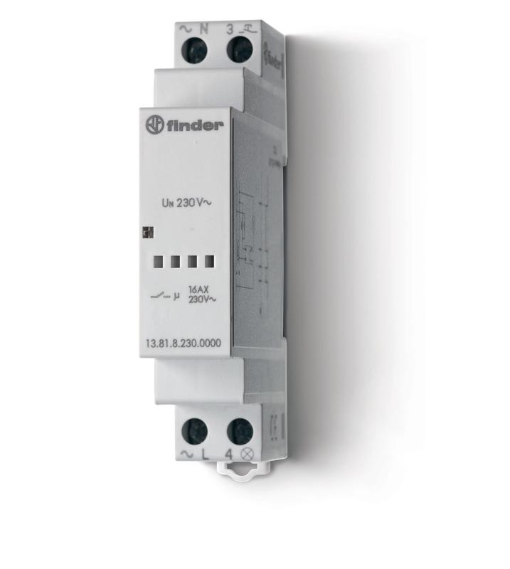 Реле модульное электронное 1NO 16А 230В AC 17.5мм IP20 138182300000 - FINDER