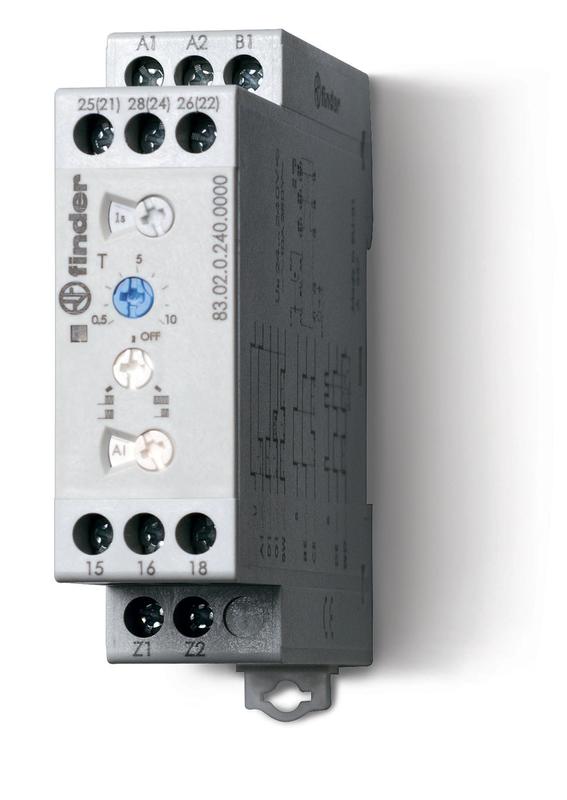 Таймер мультифункциональный 240В AC/DC 2CO 12А 0.05с…10дн. 830202400000 - FINDER
