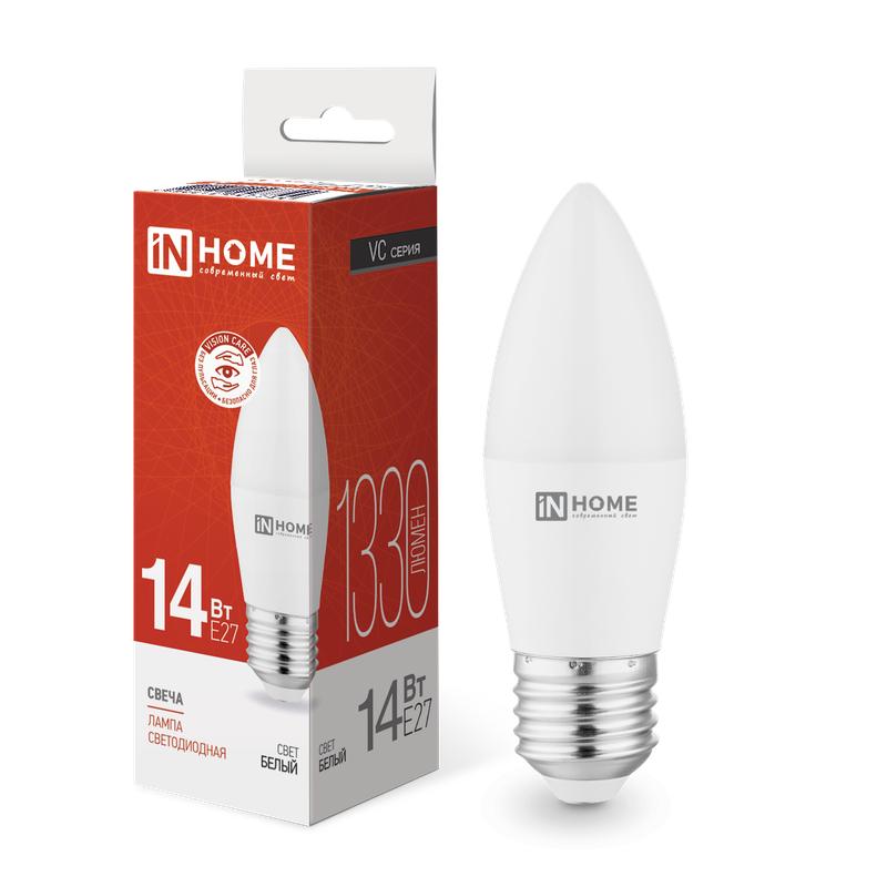 Лампа светодиодная LED-СВЕЧА-VC 14Вт E27 4000К 1330лм 4690612047744 - IN HOME
