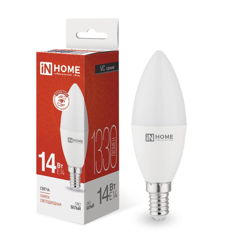 Лампа светодиодная LED-СВЕЧА-VC 14Вт E14 4000К 1330лм 4690612047768 - IN HOME