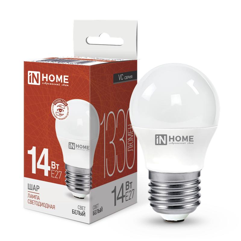 Лампа светодиодная LED-ШАР-VC 14Вт 230В E27 4000К 1330лм 4690612047829 - IN HOME