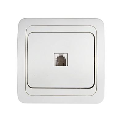 Розетка компьютерная одинарная RJ-45 CLASSICO белая 2131 4690612034263 - IN HOME