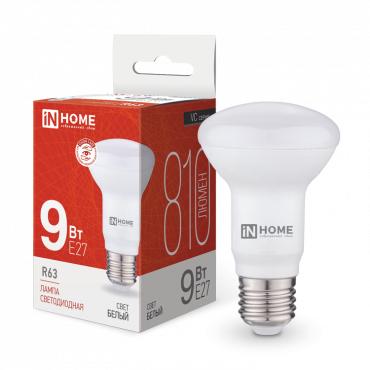 Лампа светодиодная LED-R63-VC 9Вт рефлектор 4000К нейтр. бел. E27 810лм 230В 4690612024325 - IN HOME