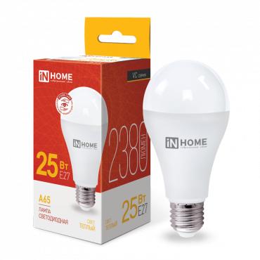 Лампа светодиодная LED-A65-VC 25Вт грушевидная 3000К тепл. бел. E27 2380лм 230В 4690612024066 - IN HOME