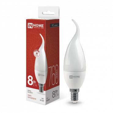 Лампа светодиодная LED-СВЕЧА НА ВЕТРУ-VC 8Вт свеча на ветру 4000К нейтр. бел. E14 760лм 230В 4690612030432 - IN HOME