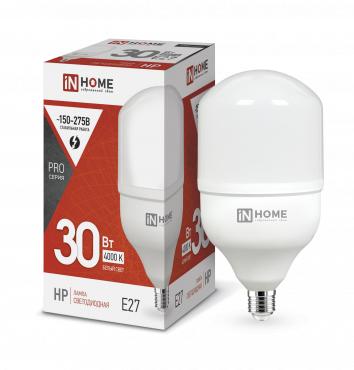 Лампа светодиодная высокомощная LED-HP-PRO 30Вт цилиндр 4000К нейтр. бел. E27 2850лм 230В 4690612031071 - IN HOME