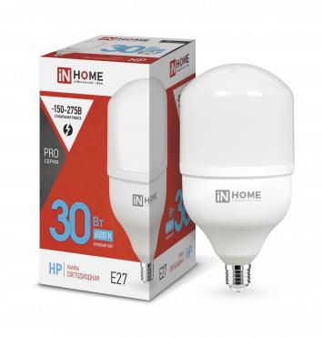 Лампа светодиодная высокомощная LED-HP-PRO 30Вт цилиндр 6500К холод. бел. E27 2850лм 230В 4690612031088 - IN HOME