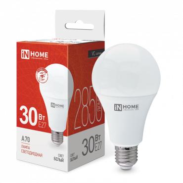 Лампа светодиодная LED-A70-VC 30Вт грушевидная 4000К нейтр. бел. E27 2850лм 230В 4690612024141 - IN HOME