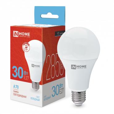 Лампа светодиодная LED-A70-VC 30Вт грушевидная 6500К холод. бел. E27 2850лм 230В 4690612024165 - IN HOME