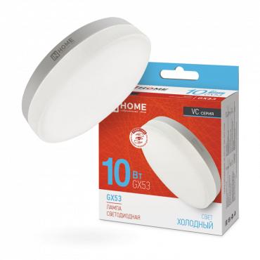 Лампа светодиодная LED-GX53-VC 10Вт таблетка 6500К холод. бел. GX53 950лм 230В 4690612020778 - IN HOME