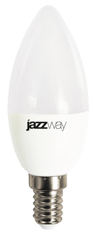 Лампа светодиодная PLED-LX 8Вт C37 свеча 5000К холод. бел. E14 5028500 - Jazzway