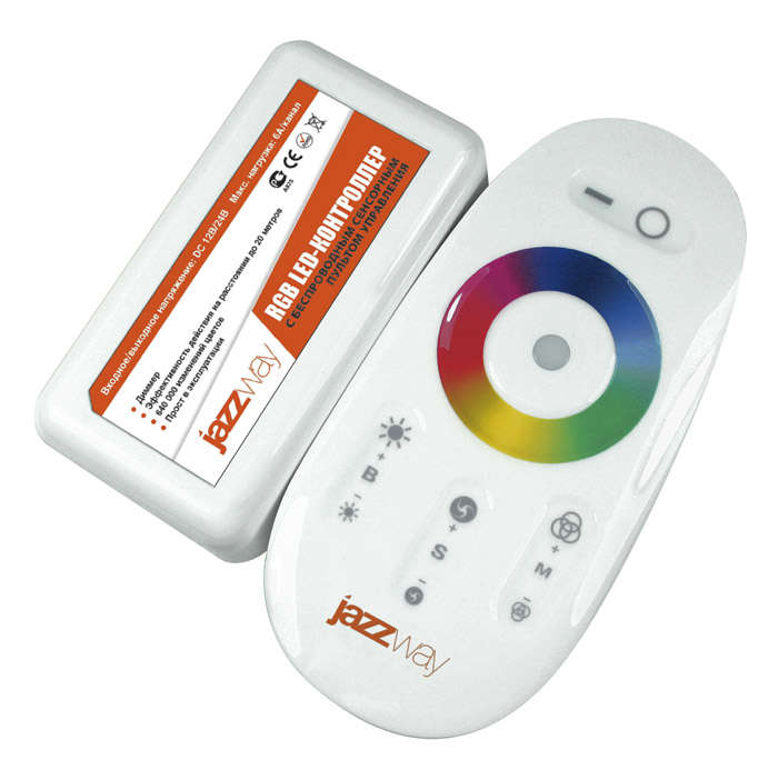 Контроллер RGB PRC-4000HF WH 12/24В 216/432Вт бел. 1007957 - Jazzway