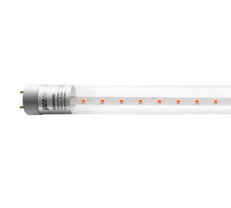 Лампа светодиодная LED 8Вт Т8 для растений прозрачная 600 мм G13 5025899 - Jazzway