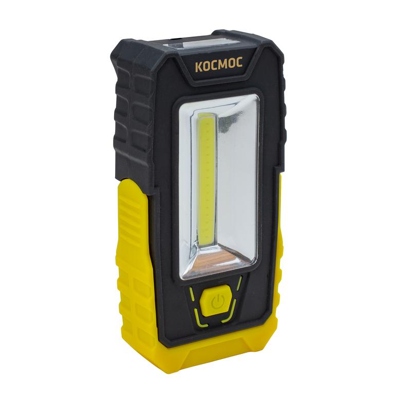Фонарь 5Вт СОВ 3LED клипса для крепл. магнит поворотная подставка 3хААА KocAu6006COB - Космос