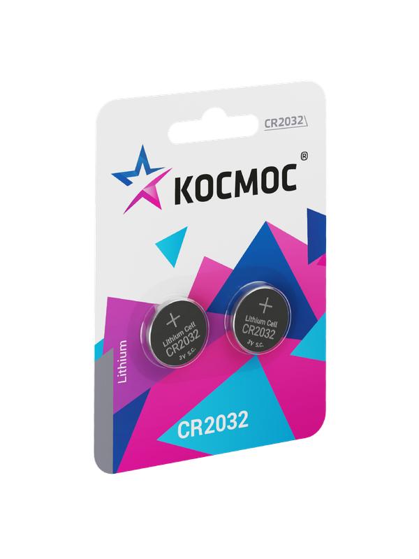 Элемент питания литиевый CR2032 2хBL (блист.2шт) KOC20322BL KOC2032BL2 - Космос