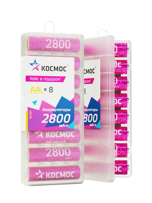 Аккумулятор AA/R6 2800мА.ч NI-MH 8b (уп.8шт) КОСМОС KOCR6NIMH2800mAh8B - Космос
