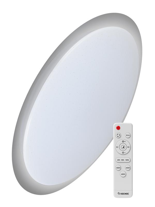 Светильник светодиодный PREMIUM GALAXY 75Вт 230В 3000-6500К 6000лм IP40 560х85мм настенно-потолоч. управляемый с пультом ДУ КОСМОС KSGala75W - Космос