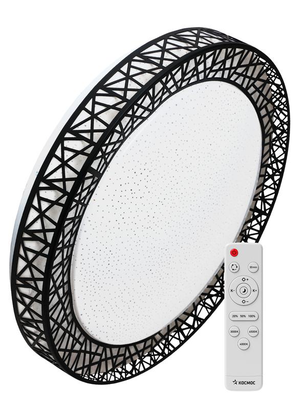 Светильник светодиодный PREMIUM Loft-B 75Вт 230В 3000-6500К 6000лм IP40 490х100мм настенно-потолоч. управляемый с пультом ДУ КОСМОС KSLofB75W - Космос