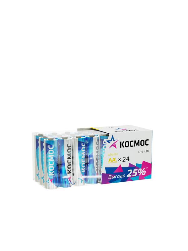 Элемент питания алкалиновый AA/LR6 пластик. бокс (уп.24шт) KOCLR6_24BOX - Космос