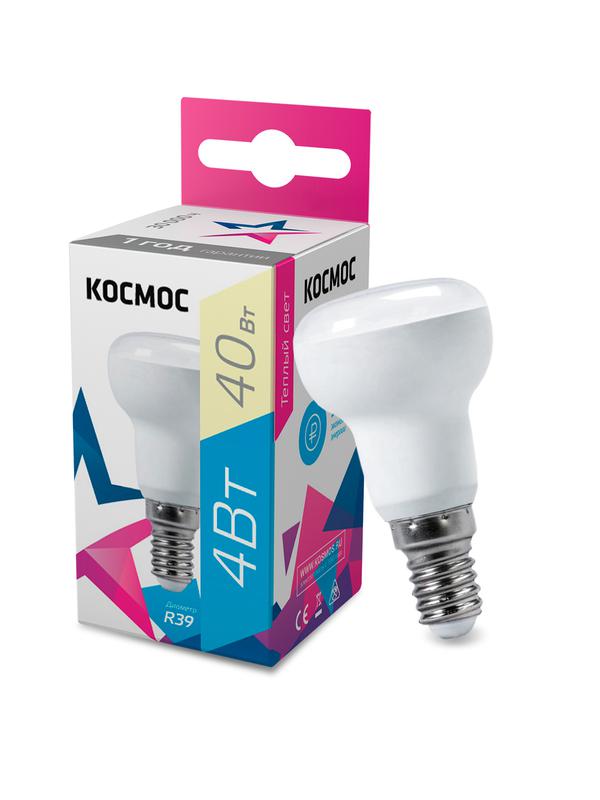 Лампа светодиодная R39 4Вт 220В E14 3000К Lksm_LED4wR39E1430 - Космос