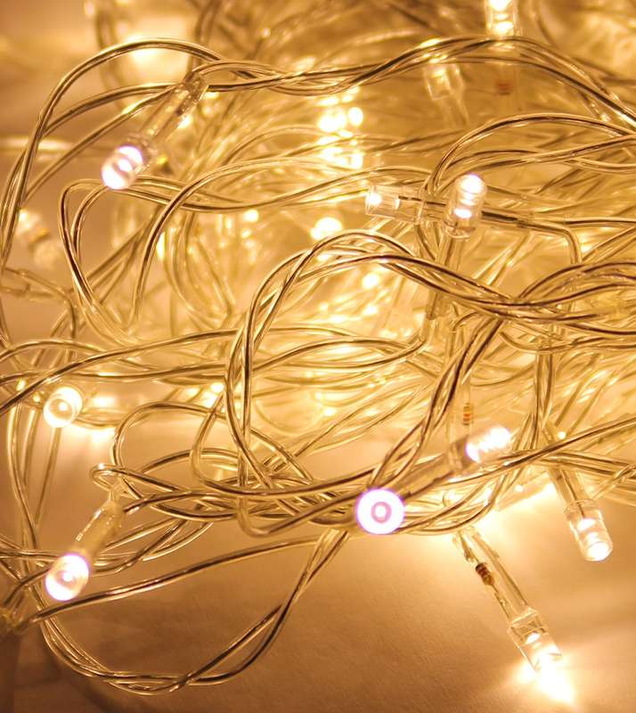 Гирлянда светодиодная 50LED провод 6.5м 8 режимов мигания KOC_GIR50LED_W - Космос