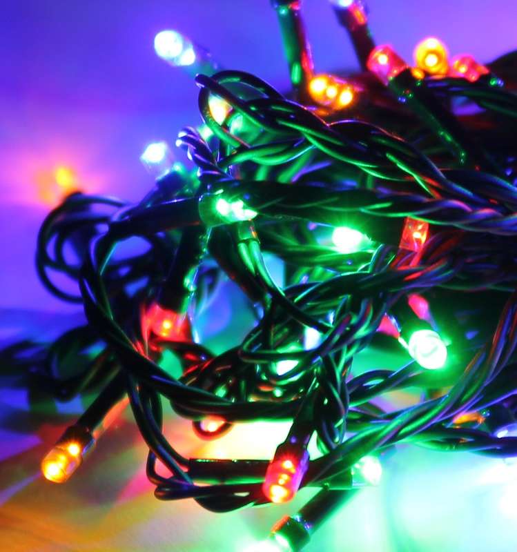 Гирлянда светодиодная 300LED форма "диаманд" провод 31.5м IP44 мультиколор Космос KOC_GIR300_RGB - Космос