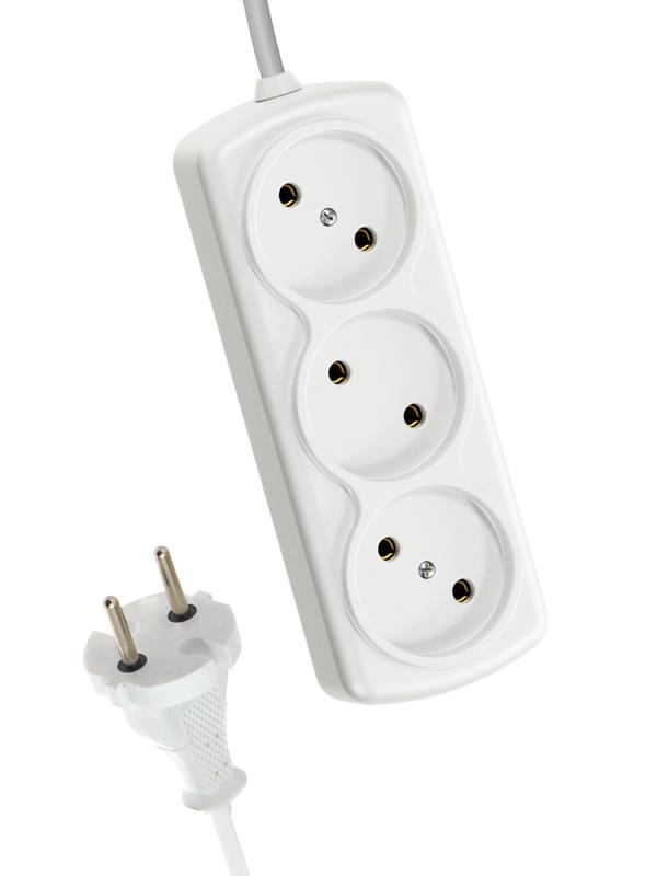 Удлинитель 3х7м 6А IP20 ПВС 2х0.75 YKsm7m-3g(6A)S - Космос