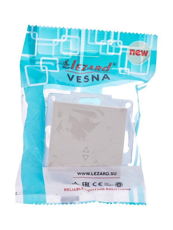 Переключатель проходной 1-кл. СП Vesna механизм крем. 742-0388-105 - Lezard