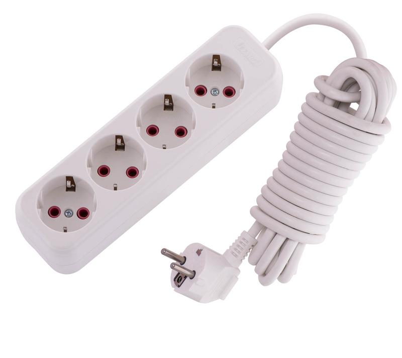 Удлинитель 4х5м с заземл. 16А IP20 Lila 720-0405-401 - Lezard