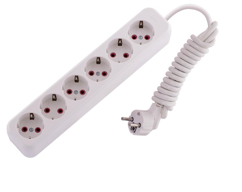 Удлинитель 6х2м с заземл. 16А IP20 Lila 720-0602-601 - Lezard