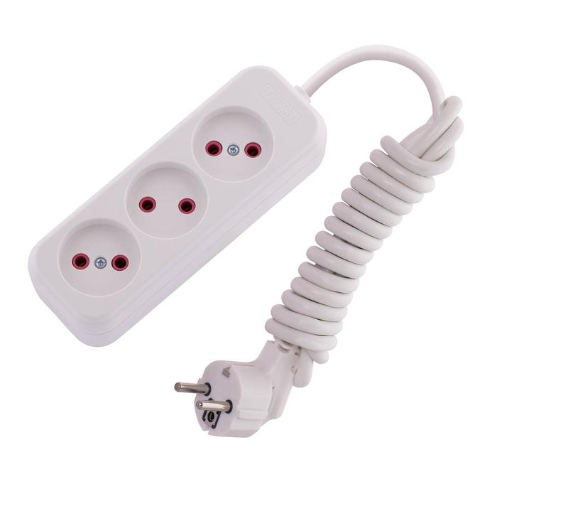 Удлинитель 3х2м без заземл. 10А IP20 Lila 720-0302-303 - Lezard
