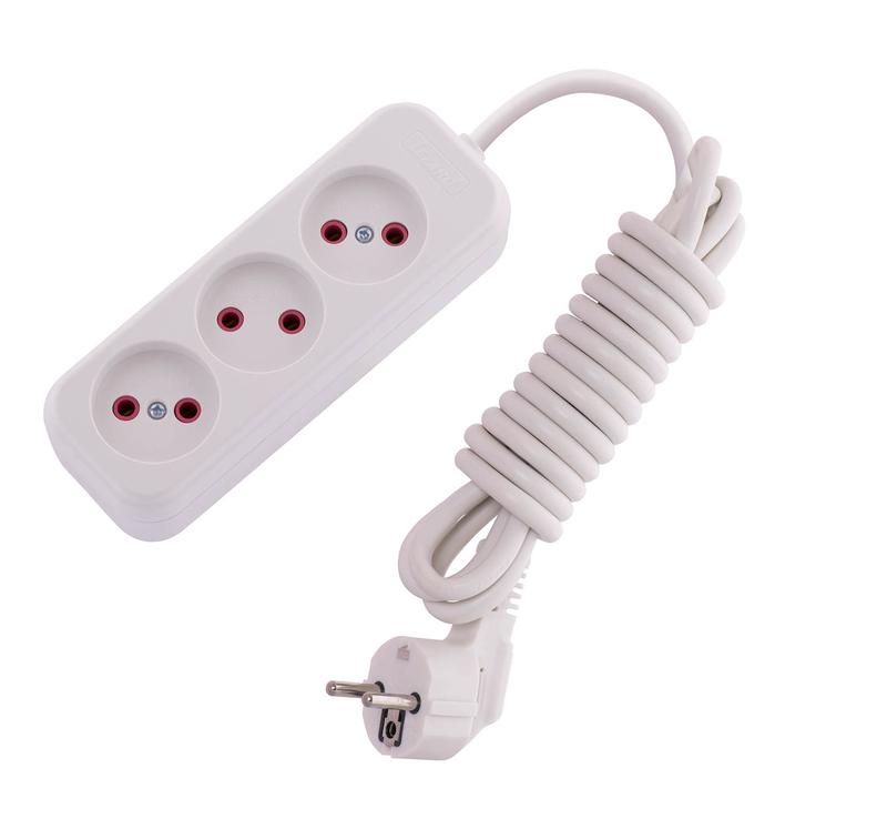 Удлинитель 3х3м без заземл. 10А IP20 Lila 720-0303-303 - Lezard