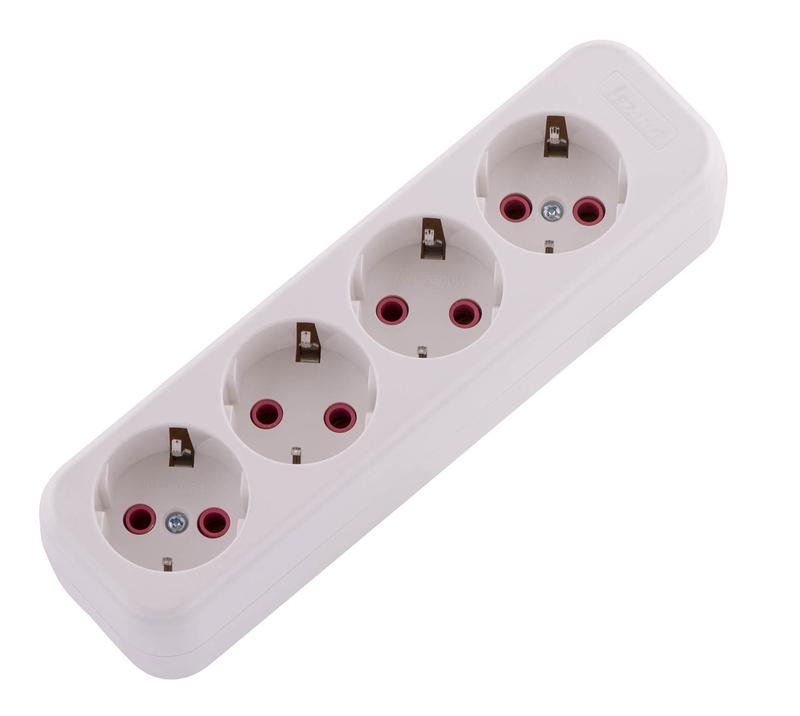 Колодка удлинителя 4-м с заземл. Lila 720-0400-401 - Lezard