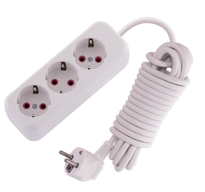 Удлинитель 3х5м с заземл. 16А IP20 Lila 720-0305-301 - Lezard
