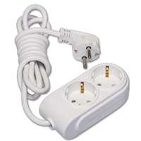 Удлинитель 2х2м с заземл. 16А IP20 защ. шторки N2210033 - Makel